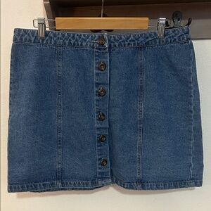 Forever 21 Blue Button-Up Jean Mini Skirt size 1X
